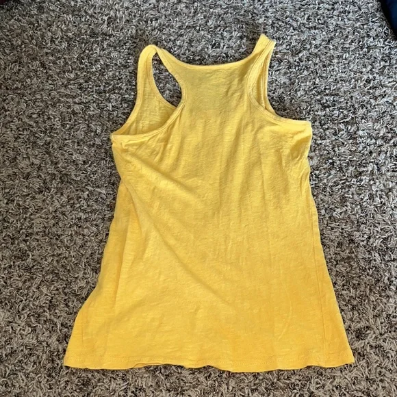 Active Basic Yellow Medium Razor Back Tank - Picture 3 of 3